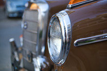 A Fragment Of A Retro Car In Close-up.