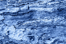 Classic Blue Bark Texture Background. Close Up. Color Of 2020.