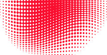 Polka Dot Pop Art Red White Halftone Pattern