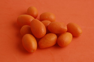 Poster - small and delicious orange fruits kumquat