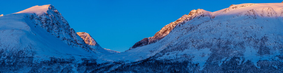 Wall Mural - sunrise in the mountains of Northern Norway