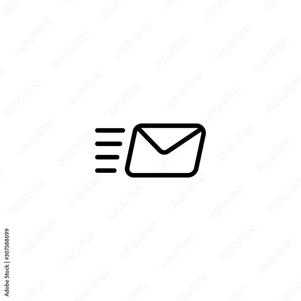 Sending a message. Send email message or forward mail line art icon for ...