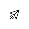 Paper plane icon vector, Send Message solid logo illustration,