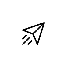 Paper Plane Icon Vector, Send Message Solid Logo Illustration,
