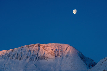 Wall Mural - sunrise in the mountains of Northern Norway