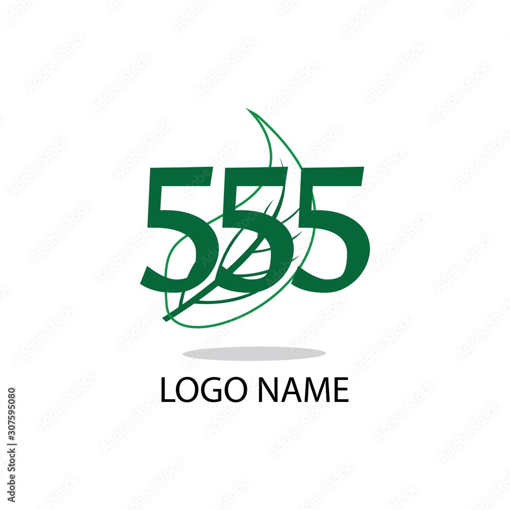 555 number logo vector illustration icon Stock Vector | Adobe Stock