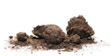 Dirt, Soil Pile Isolated On White Background