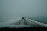 Fototapeta Na ścianę - driving in a winter storm