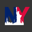 NY, New York logo. Vector logotype icon.