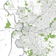 map of the city of Sacramento, USA