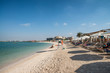 ABU DHABI, UAE - DECEMBER 8, 2016: Yas Island beach on a sunny day