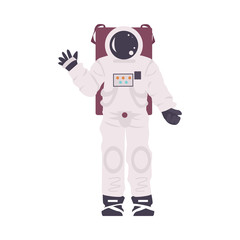 Sticker - Atrificial Costume of Astronaut Installation in Planetarium Vector Illustration