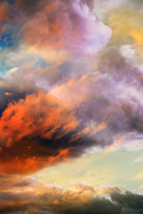Wall Mural - beautiful clouds at winter background