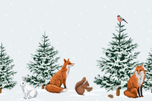 Christmas Fox Card Free Stock Photo - Public Domain Pictures