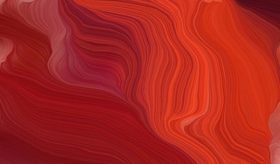 Poster - curvy background illustration with firebrick, coffee and dark red color