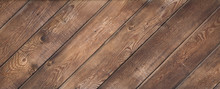 Old Brown Weathered Wooden Floor Diagonally