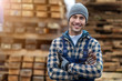 © pikselstock - Young male worker in timber warehouse