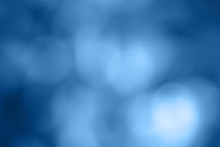 Unfocused Classical Blue Bokeh Light Background. Color Tone Of 2020