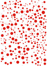 Vector Christmas Bubble Background With Red Dots