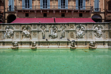 Wall Mural - Fonte Gaia (Fountain of the world) in Siena