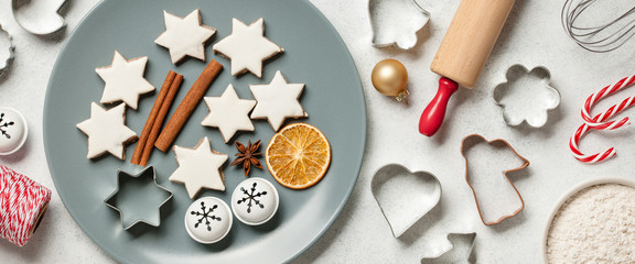 Wall Mural - Christmas baking table