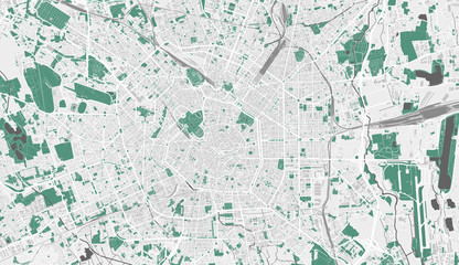  Detailed map of Milan, Italy