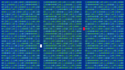 Vector Technology Background. Binary Computer Code. Abstract programming numbers. Hacker monitor.