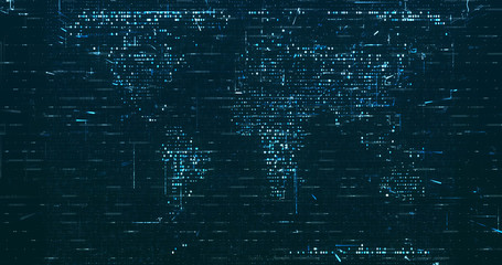 Wall Mural - abstract digital network data background, 3d rendering