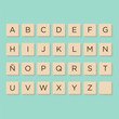 MurcAlphabet in letters game tiles. Isolate vector illustration to compose your own words and phrases.