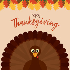 Wall Mural - Thanksgiving poster with text