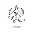 © Narmina - Confetti ball linear icon vector illustration on white background
