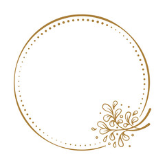 Wall Mural - Vector floral vintage frame on a white background.