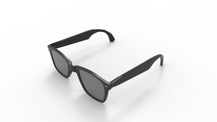 Wall Mural - 3d rendering of sunglasses isolated in a white studio background