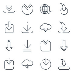 Leinwandbilder - Hosting download set icon template color editable. Hosting upload pack symbol vector sign isolated on white background icons vector illustration for graphic and web design.