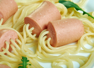 Sticker - Sausages stuffed with spaghett