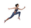 © New Africa - Athletic young woman running on white background, side view