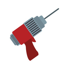 Poster - drill tool icon, colorful design