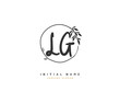 © FAAZT_Creative - L G LG Beauty vector initial logo, handwriting logo of initial signature, wedding, fashion, jewerly, boutique, floral and botanical with creative template for any company or business.