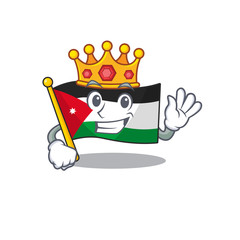 Canvas Print - King Indonesian flag jordan on cartoon character mascot design