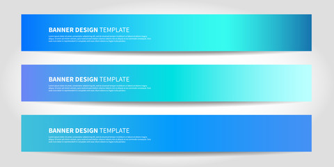 Wall Mural - vector banners with abstract beautiful blue background. website headers