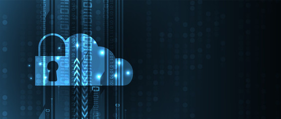 Cloud technology. Integrated digital web concept background