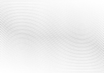 Abstract halftone wave dotted background. Halftone twisted grunge pattern, dot, circle.  Vector modern optical halftone pop art texture for poster, business card, cover, label mock-up, sticker layout