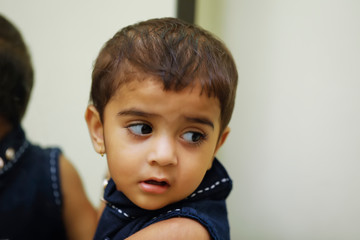 Wall Mural - cute Indian baby child girl 