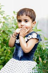 Sticker - cute Indian baby child girl 