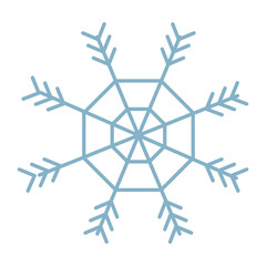 Sticker - happy merry christmas snowflake icon