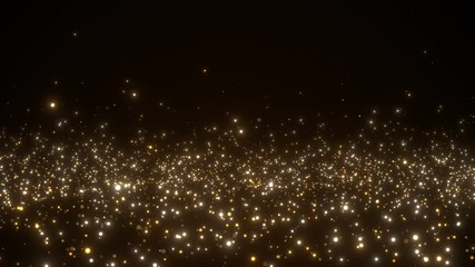 Wall Mural - wedding gold particles dust abstract motion background