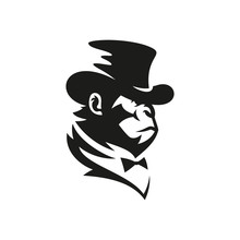Monkey Logo Design Vector Illustrator
