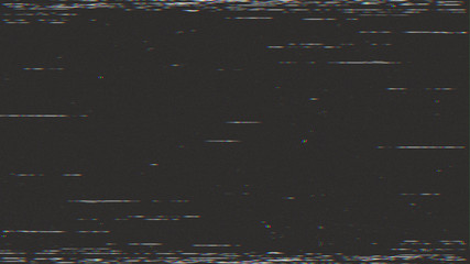 horizontal distortion of broken video image on black background, vhs effect, glitch digital color pi