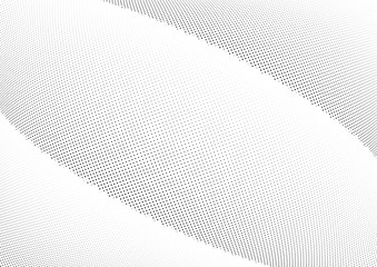 Abstract halftone wave dotted background. Halftone twisted grunge pattern, dot, circle.  Vector modern optical halftone pop art texture for poster, business card, cover, label mock-up, sticker layout