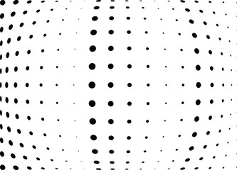 Abstract halftone wave dotted background. Halftone twisted grunge pattern, dot, circle.  Vector modern optical halftone pop art texture for poster, business card, cover, label mock-up, sticker layout